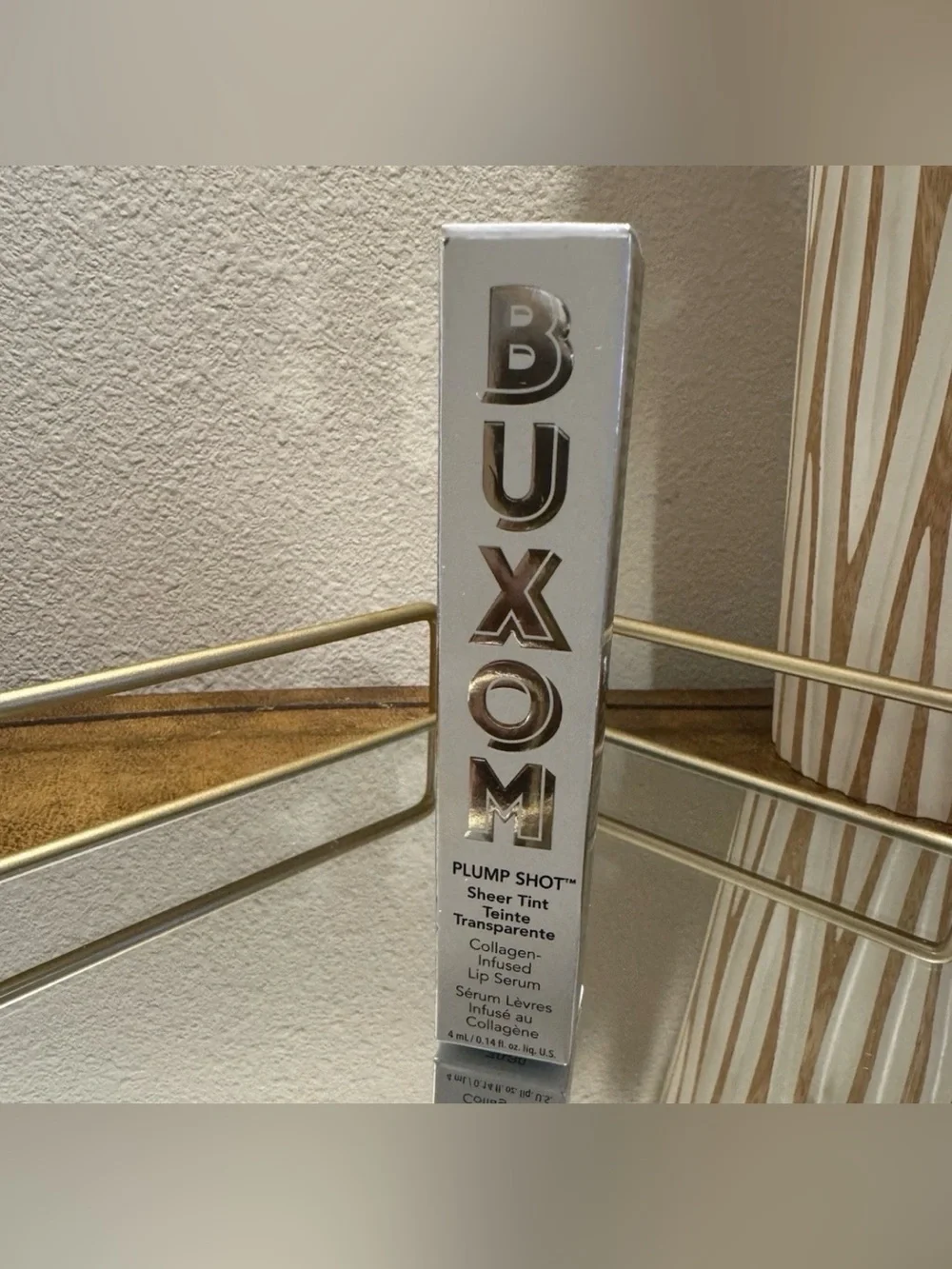 Buxom Plump Shot Lip Gloss Koral Kiss Sheer Tint Plumper Serum Collagen-Infused